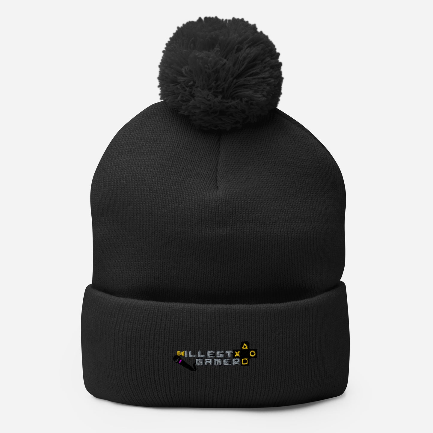 iLL Black N Gold PomBeanie