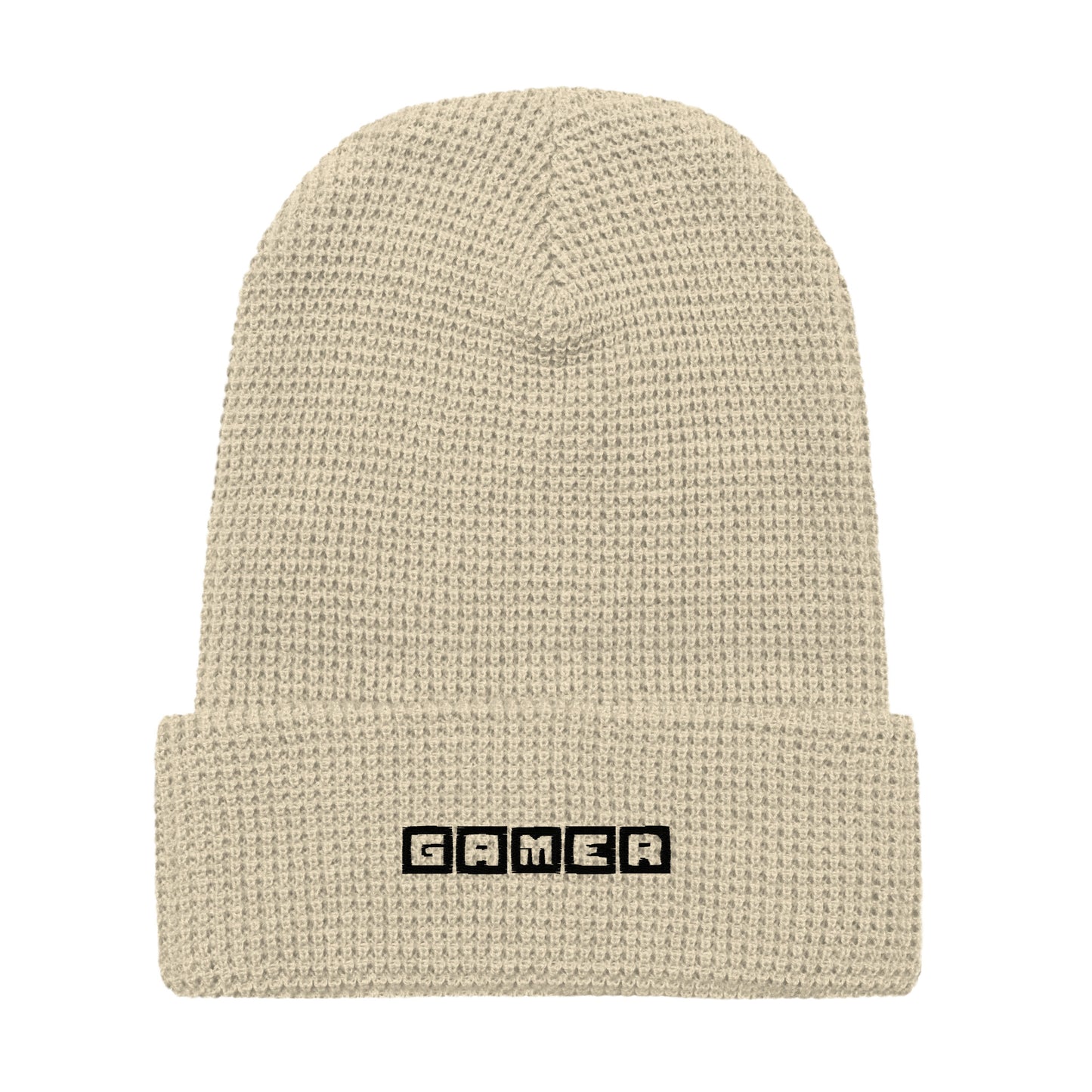 Black Font GaMeR Waffle beanie