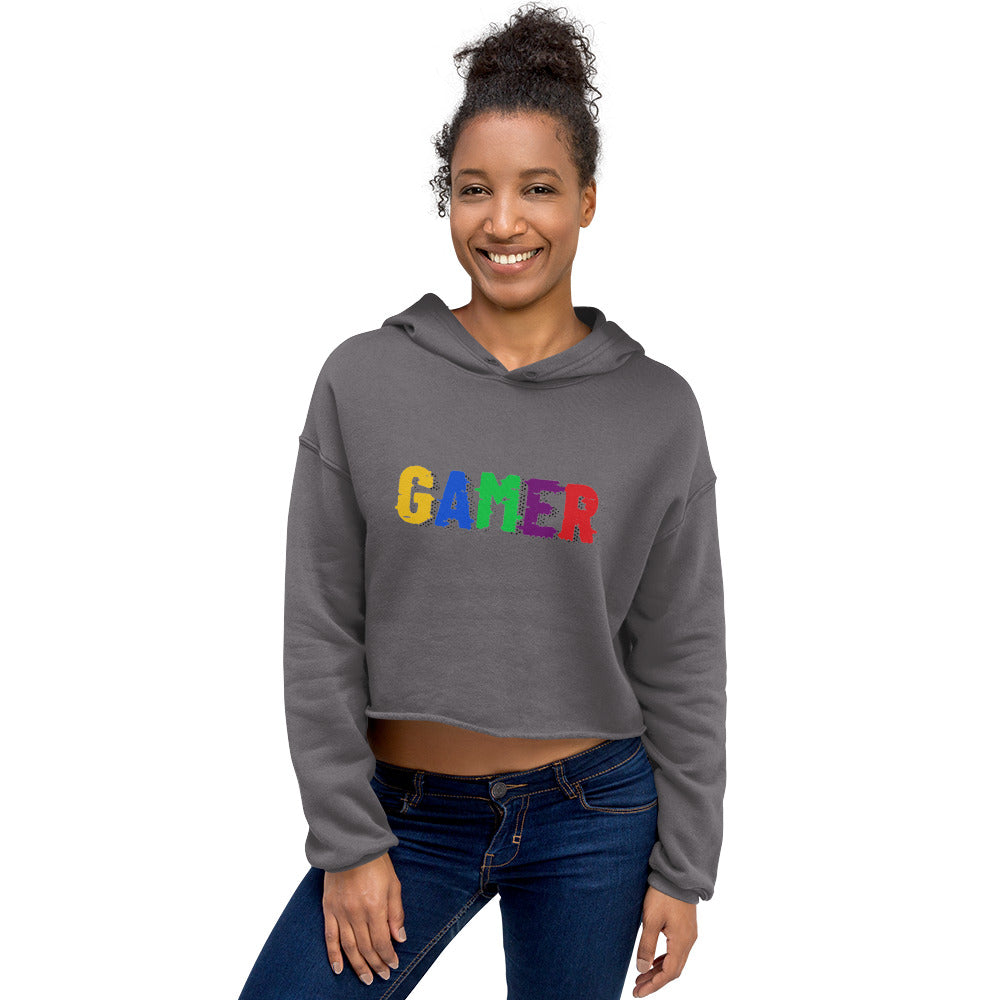 Gamer Color Bomb Crop Hoodie